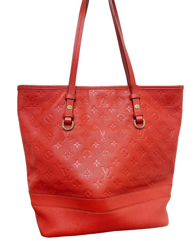 Louis Vuitton Citadine Monogram Empreinte Leather PM Bucket Tote + Pouch Orient